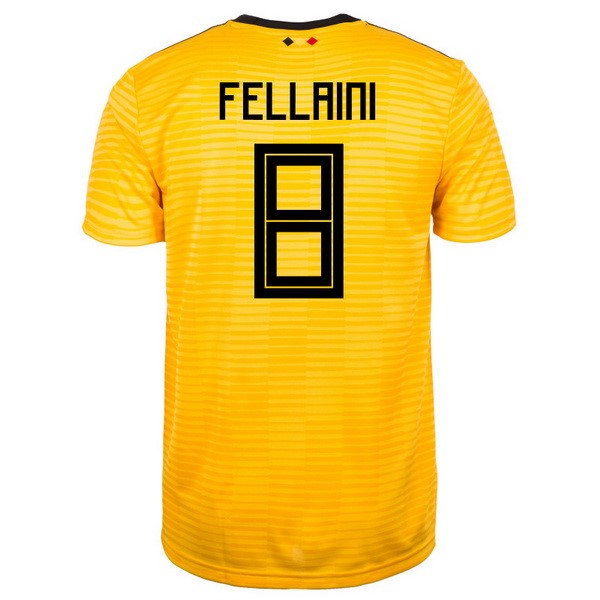 Camiseta Bélgica 2ª Fellaini 2018 Amarillo
